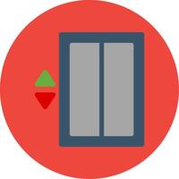 Elevator Flat Multi Circle Icon vector