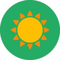 Sun Flat Multi Circle Icon vector