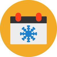 Winter Season Flat Multi Circle Icon vector