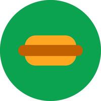 Hotdog Flat Multi Circle Icon vector