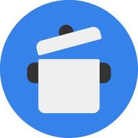 Cooking Pot Flat Multi Circle Icon vector
