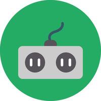Power Socket Flat Multi Circle Icon vector