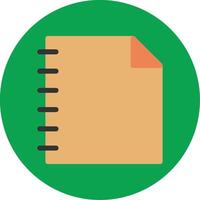Note Flat Multi Circle Icon vector