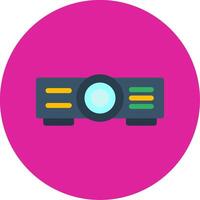 Projector Flat Multi Circle Icon vector