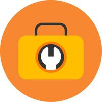 Toolbox Flat Multi Circle Icon vector