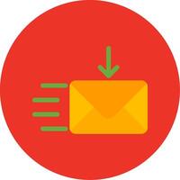 Recieve Flat Multi Circle Icon vector