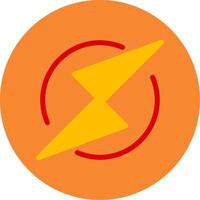 Thunder Bolt Flat Multi Circle Icon vector