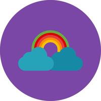 Rainbow Flat Multi Circle Icon vector