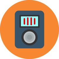 Music Player Flat Multi Circle Icon vector