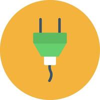 Plug Flat Multi Circle Icon vector
