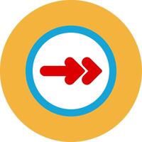 Next Flat Multi Circle Icon vector