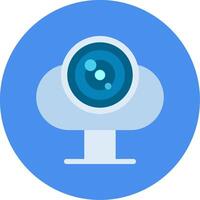 Web Camera Flat Multi Circle Icon vector