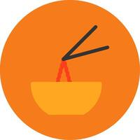 Noodles Flat Multi Circle Icon vector