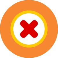 Cancel Flat Multi Circle Icon vector