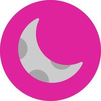 Crescent Moon Flat Multi Circle Icon vector