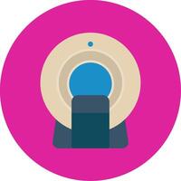 Ct Scan Flat Multi Circle Icon vector