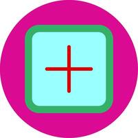 Plus Flat Multi Circle Icon vector