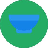 Bowl Flat Multi Circle Icon vector