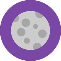 Moon Flat Multi Circle Icon vector