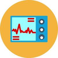 Ecg Flat Multi Circle Icon vector