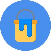 Paint Bucket Flat Multi Circle Icon vector
