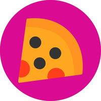 Pizza Slice Flat Multi Circle Icon vector