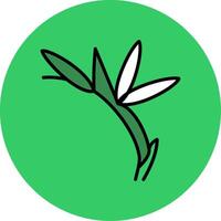 Bird Of Paradise Filled Circle Icon vector