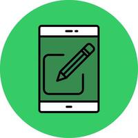Editing Filled Circle Icon vector