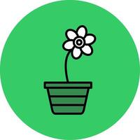 Crocus Filled Circle Icon vector