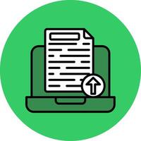 Uploading Filled Circle Icon vector