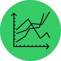 Stacked Graph Filled Circle Icon vector