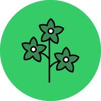 Delphinium Filled Circle Icon vector