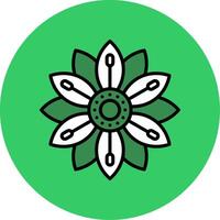 Tiger Lily Filled Circle Icon vector