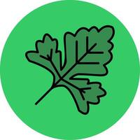 Coriander Filled Circle Icon vector