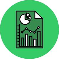 Vertical Bars Filled Circle Icon vector