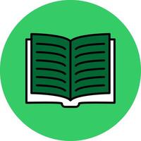 Reading Filled Circle Icon vector