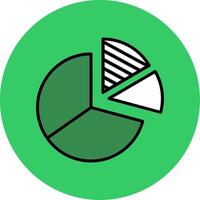 Pie chart Filled Circle Icon vector