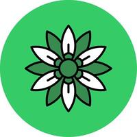 Amaryllis Filled Circle Icon vector