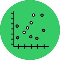 Scatter plot Filled Circle Icon vector