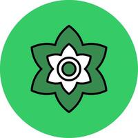 Daffodil Filled Circle Icon vector