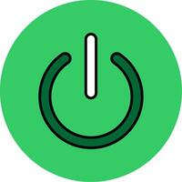 Power Filled Circle Icon vector