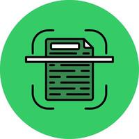 Scan Filled Circle Icon vector