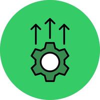 Development Filled Circle Icon vector