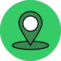 Location Filled Circle Icon vector