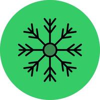 Snowflake Filled Circle Icon vector