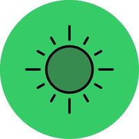 Sun Filled Circle Icon vector