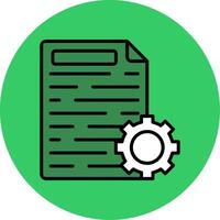 Content Management Filled Circle Icon vector