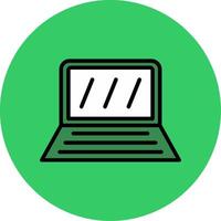 Laptop Filled Circle Icon vector