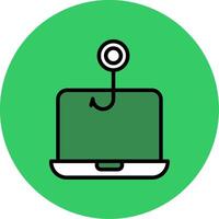 Phishing Filled Circle Icon vector