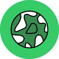 Planet Filled Circle Icon vector